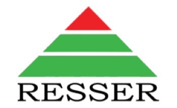 Logo Resser letras negras rectángulo